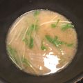 直井きなこ's cooksnap of when they made ＊水菜と油揚げの味噌汁＊.