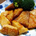 taku☆momo☆'s cooksnap of when they made 残ったお刺身の照り焼き♪.