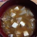 くりーむ鯛焼き♪'s cooksnap of when they made さばの水煮缶で味噌汁☆.