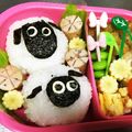 mahalo05's cooksnap of when they made ひつじのショーンキャラ弁.