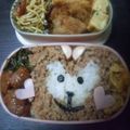 にゃほママ's cooksnap of when they made キャラ弁クマさん.