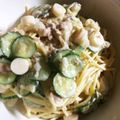 バレーさん's cooksnap of when they made ツナとキュウリのスパゲティーサラダ☆.
