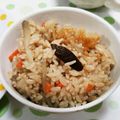 ゆーてるてる's cooksnap of when they made 鶏肉とごぼうのシンプルな炊き込みご飯.