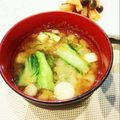 ♡礼♡'s cooksnap of when they made 青梗菜と葱の味噌汁.