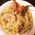 MIHOn86's cooksnap of when they made 海老ときのこのわさびクリームパスタ.