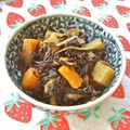あやちん０８１６'s cooksnap of when they made かぼちゃとさつまいもとひじきの炒め煮.