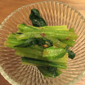 nekonomimi's cooksnap of when they made 小松菜のからしあえ♡隠し味をそえて.