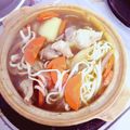 yuuu♥'s cooksnap of when they made 鍋焼きカレーうどん☆アツアツほっこり.