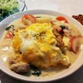 からあげパーティー's cooksnap of when they made シチューリメイク！トロットロオムライス.