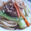 oBsession's cooksnap of when they made ✿肉野菜炒め焼きうどん？！✿.