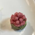 hanamarko's cooksnap of when they made 簡単♡ハムフラワーとポテサラの胡瓜ロール.