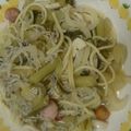 ｽｶｲﾌｨｯｼｭ☆'s cooksnap of when they made 高菜とベーコンの和風スパゲティー.