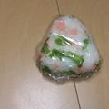 きらり流れ星's cooksnap of when they made わさび菜としゃけフレークのおにぎり.