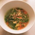 楓✿椛's cooksnap of when they made 豆苗とにんじんの玉子スープ.