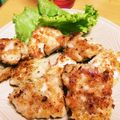 まりω's cooksnap of when they made 鶏ムネ肉のガーリック＆チーズパン粉焼き.