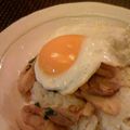 カエルぴょこ's cooksnap of when they made 鶏のバジル炒めかけご飯.
