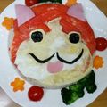 エーヌ's cooksnap of when they made 妖怪ウォッチ♪ジバニャンのデコケーキ寿司.