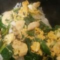 hamanny's cooksnap of when they made 朝ごはんに 〜 鶏むね肉入りニラ玉.