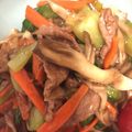 toyokama's cooksnap of when they made 牛肉 舞茸 チンゲンサイの中華炒め.