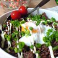ネムサマ's cooksnap of when they made キャベツのナムルと挽肉の丼☆.