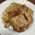 ぺかちゅ's cooksnap of when they made ガーリックライスと鶏ステーキ.