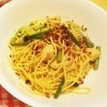まりりんとよっぴぃ's cooksnap of when they made にんにくの芽のパスタ.