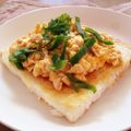 なぎさ▽▲'s cooksnap of when they made 豆腐とチーズの和風トースト.