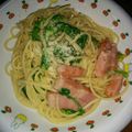 ナッツ627's cooksnap of when they made 菜の花入りカルボナーラ.