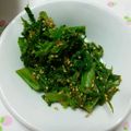 ラブちゃま's cooksnap of when they made 大人の総菜◎わさび菜／からし菜の胡麻和え.