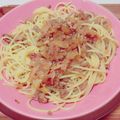 yuuu♥'s cooksnap of when they made にんにくがきいたひき肉と玉ねぎのパスタ☆.