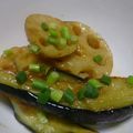 香どん's cooksnap of when they made ❀素揚げナスとレンコンの甘辛生姜ソース❀.