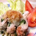 yasutonton's cooksnap of when they made おろしポン酢で☆豚肉の野菜巻き.