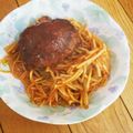 モコ119's cooksnap of when they made ハンバーグパスタ.