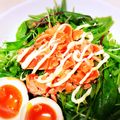 taku☆momo☆'s cooksnap of when they made 炙りサーモン　わさびソース　どすぇ.