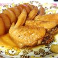 ほなちゃんまん's cooksnap of when they made フライパンで作る手羽先と大根の照煮 話題.