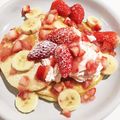 スマイル♡'s cooksnap of when they made ハワイ風パンケーキ♡生クリーム&苺ソース.