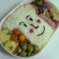 はっぴーはりぼ's cooksnap of when they made キャラ弁　食パンまん　ドキンちゃん.