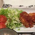 makosaka's cooksnap of when they made トンテキ　おろし玉ねぎトマトソース.