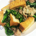 megumegu02's cooksnap of when they made 厚揚げと菜の花の甘辛煮.