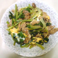 スンたん's cooksnap of when they made 小松菜と豚こまの卵とじ.