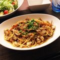 ✳︎じゅんじゅん✳︎'s cooksnap of when they made きんぴらリメイク♪根菜と鶏肉の和風パスタ.