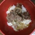 hippopiano's cooksnap of when they made ダシダで吉野家牛丼(豚丼)━━！！！♡♡.
