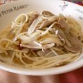 sumirenore's cooksnap of when they made ごぼうと豚肉の柚子こしょう風味パスタ.