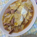 ラリー＆サラ's cooksnap of when they made あと一品に♪白菜と豚肉の卵とじ.