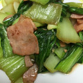 ❁Rmama❁'s cooksnap of when they made ちんげん菜とベーコンのニンニク旨塩炒め♪.