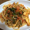 クックIKC0GN☆'s cooksnap of when they made しめじとほうれん草のトマトソースパスタ.