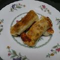 ena♡mama's cooksnap of when they made 簡単！餃子の皮で大葉チーズ巻き.