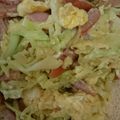 unauna72's cooksnap of when they made キャベツとウィンナーの卵炒め.