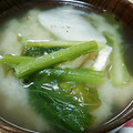 かぴーな's cooksnap of when they made 冬のかぶと葉と油揚げの味噌汁.
