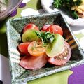 ＴＯＭＯＷＡＴ's cooksnap of when they made トマトゆず味噌和え.